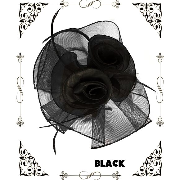 1243 Derby Hat For Women 20s 50s Vintage Fascinator With Headband And Clip